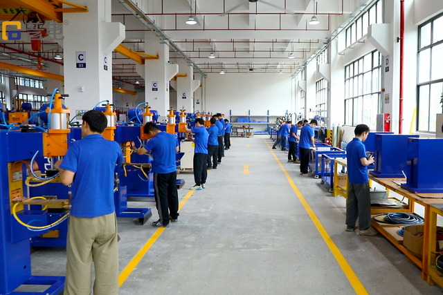Welding machine assembly production line