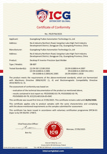 CE - Desktop spot welding machine DB-80T